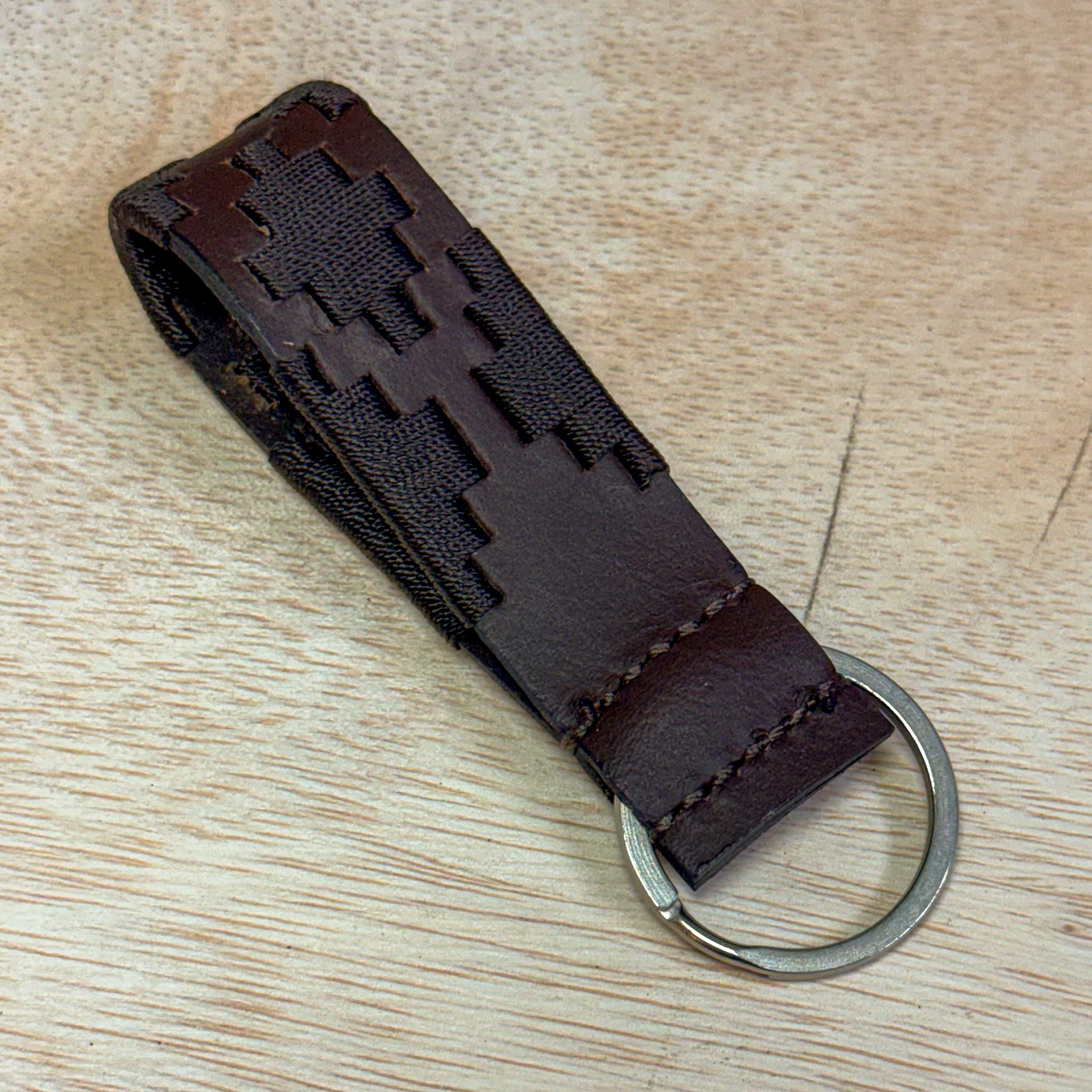 Woven Keychain / Brown Colorway: EDC. Odin Leather Goods available at Odin Leather Goods