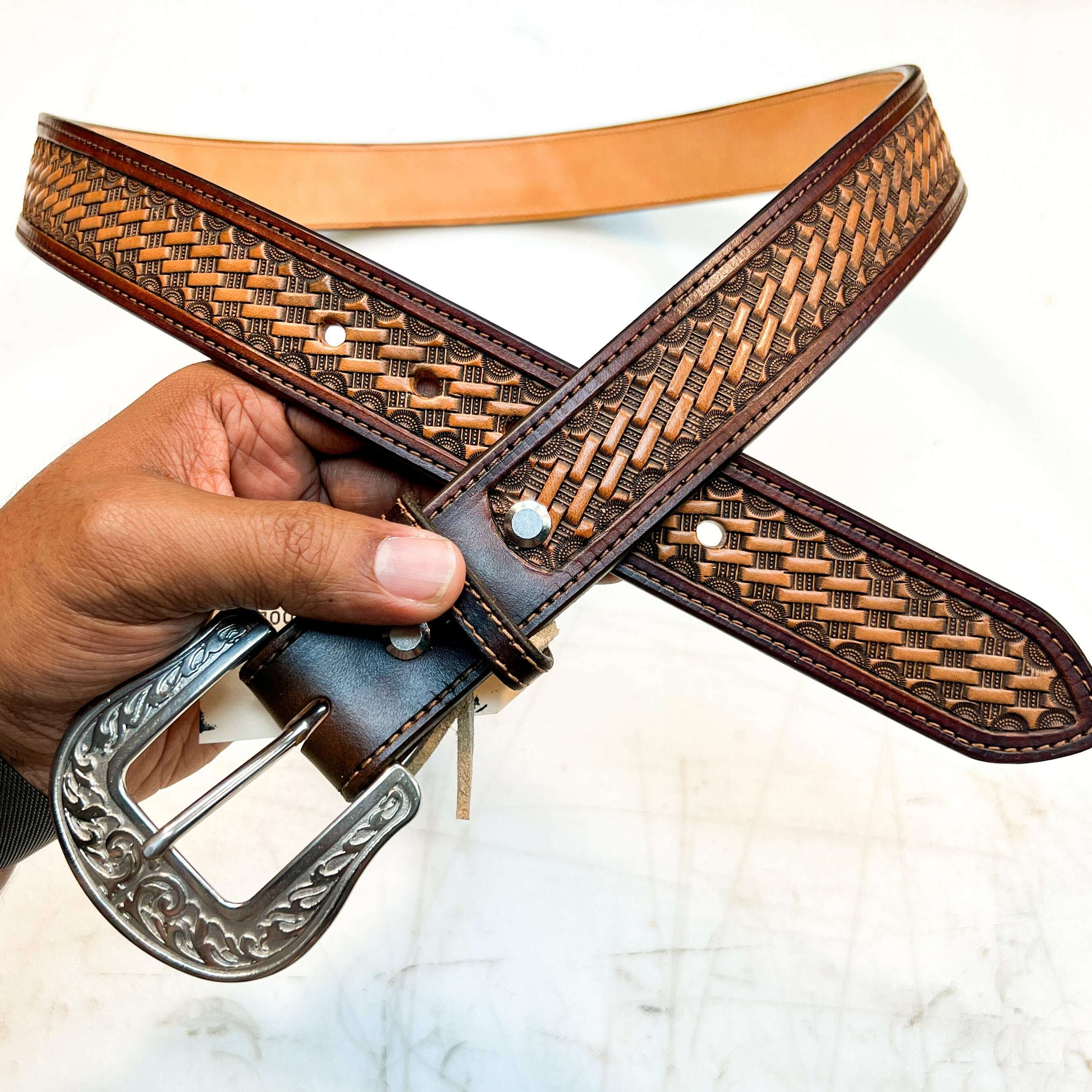 Hand Stamped Belt