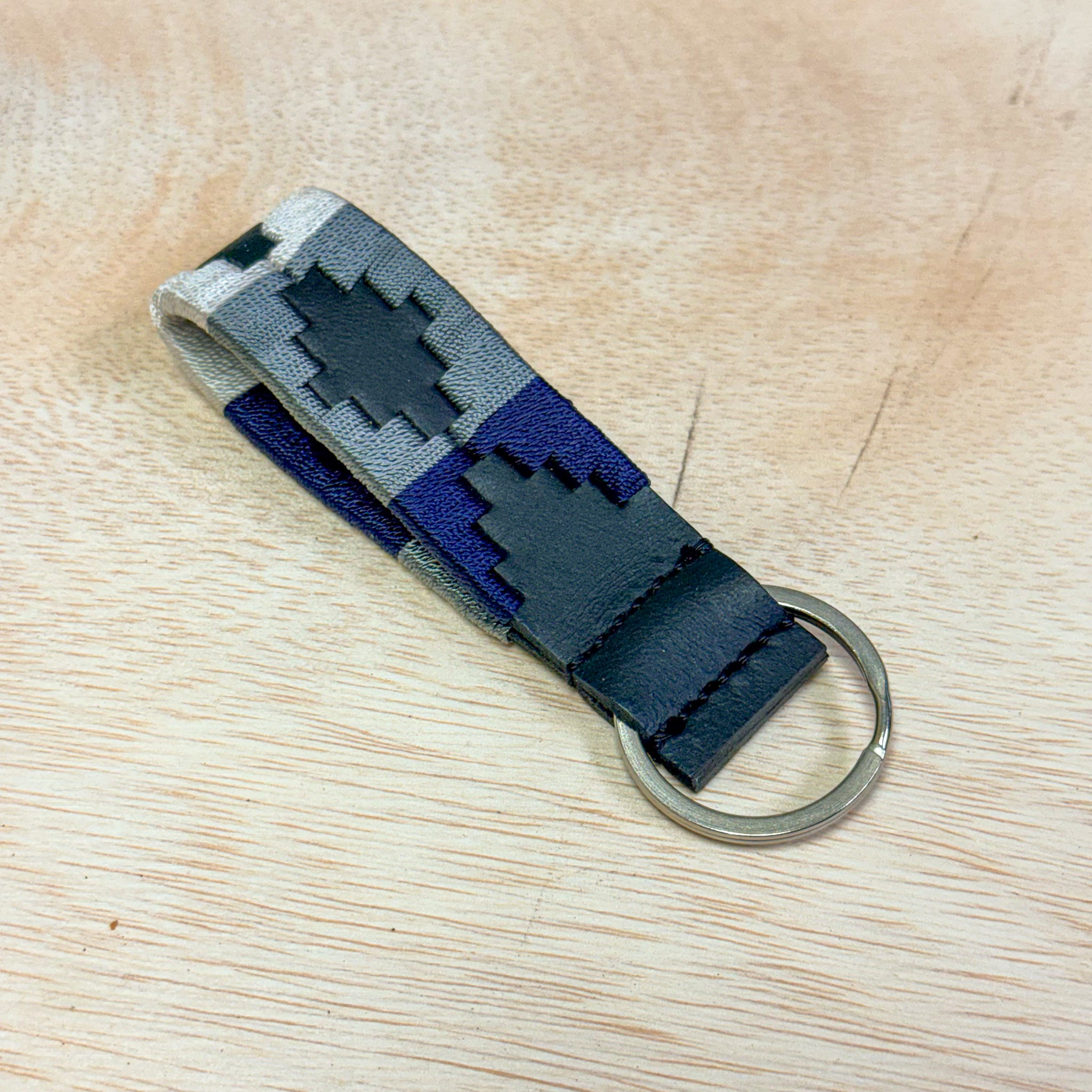 Woven Keychain / Grey Colorway: EDC. Odin Leather Goods available at Odin Leather Goods