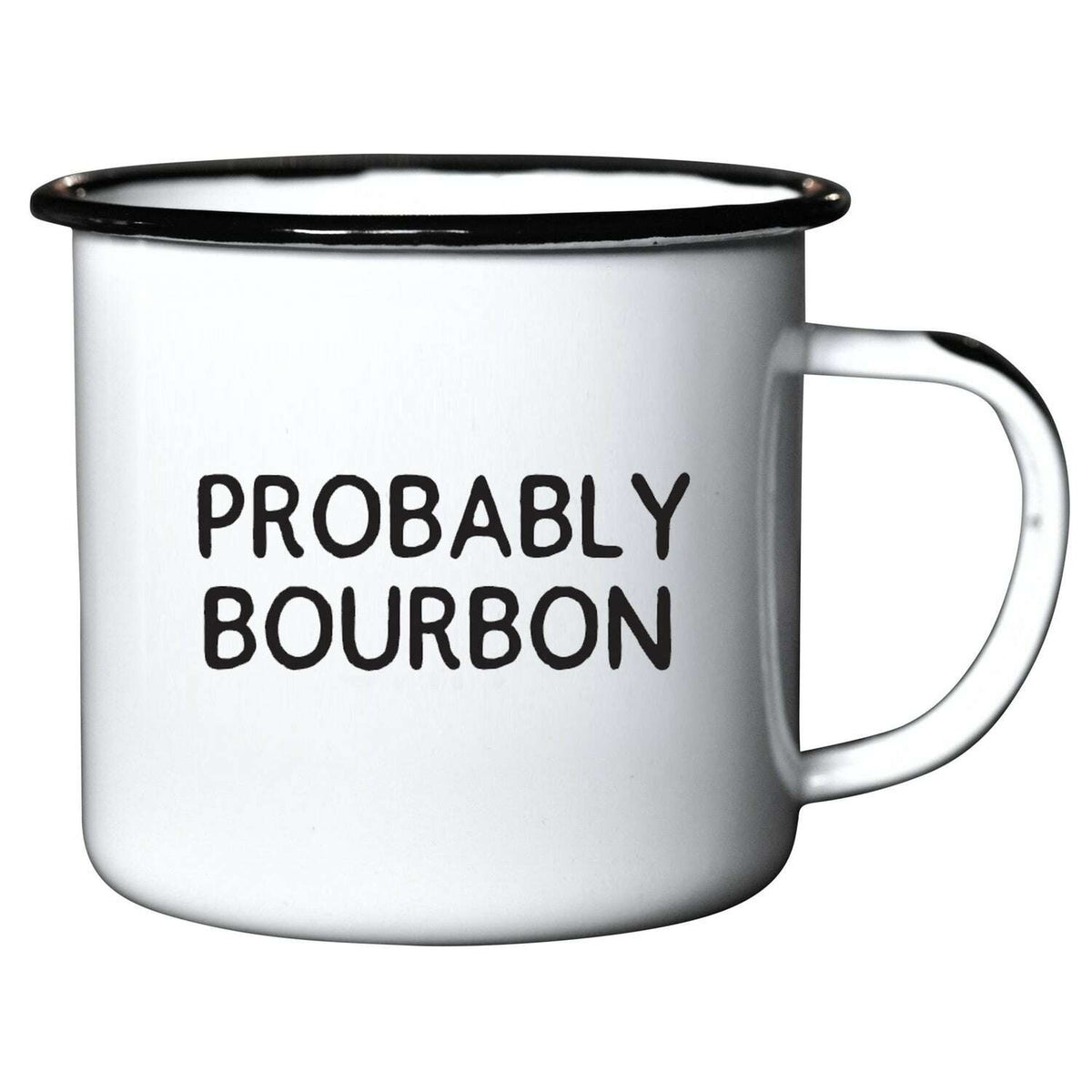 Enamel Mug - Probably Bourbon: Beverage by Odin Leather Goods